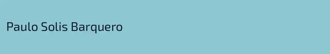 Paulo Solis Barquero